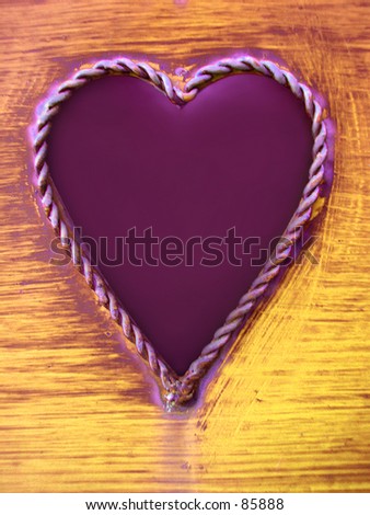 Purple Heart on Yellow background