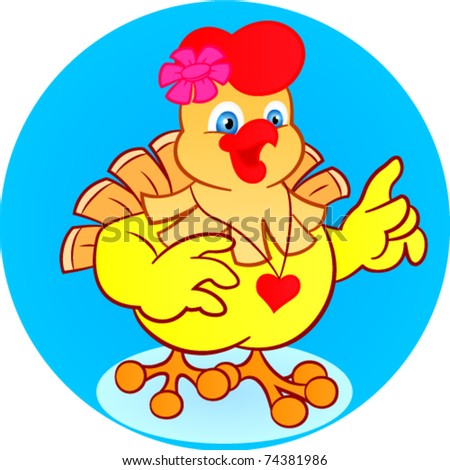 funny chicken pictures. stock vector : funny chicken