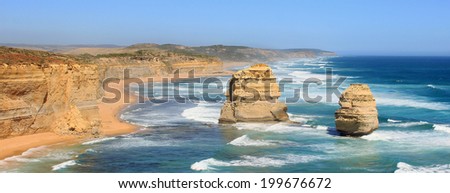 Panorama with the Two Apostles on the Great Ocean Road