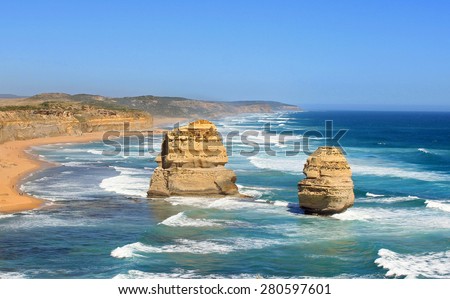 Two apostles at the Great Ocean Road, Australia