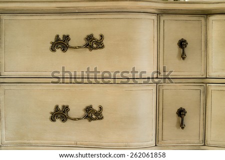 Wood furniture,detail shot of vintage chest of drawers,detail shot of vintage chest of drawers