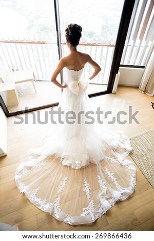 stunning bride pic (from behind) in white - could be any bride