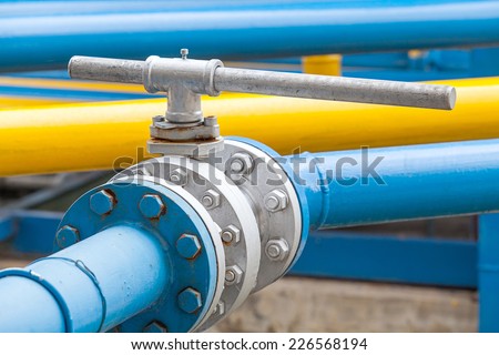Valves at gas plant