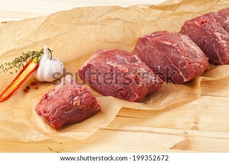 Beef tenderloin cuts