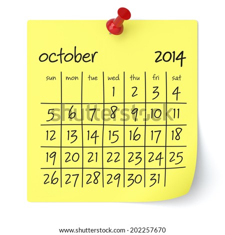 October 2014 Calendar October 2014 Calendar