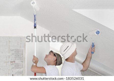 Painting the ceiling wall