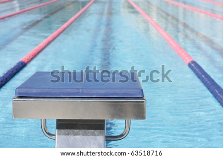 swimming pool starting block detail