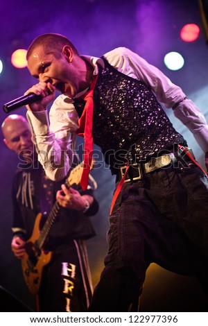 MOSCOW - MARCH 9: Razoom band performs at OTV2 live show on March 9, 2009 in Moscow, Russia