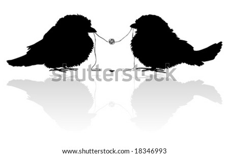 Tying The Knot. Vector Tying the Knot Bird