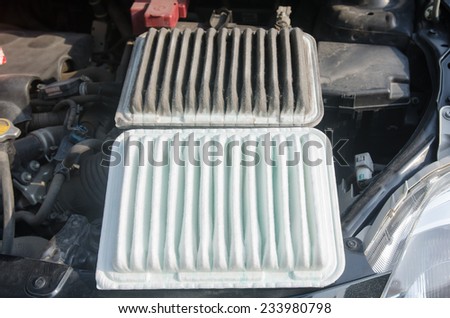 dirty air clean filter for car, automotive spare part
