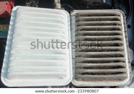 dirty air clean filter for car, automotive spare part
