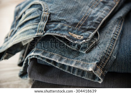 Close up of blue jeans ,Blue Jeans texture