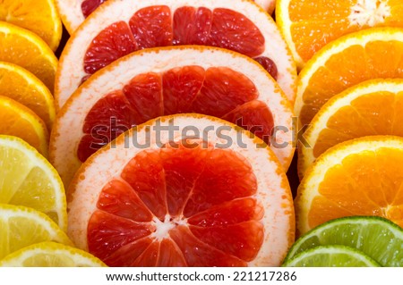 Grapefruit Orange Lime Lemon Colour