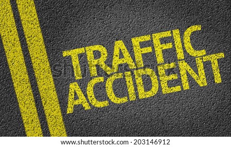 Traffic Accident written on the road