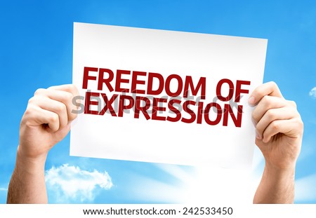 Freedom of Expression card with a beautiful day