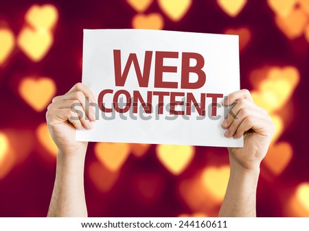 Web Content card with heart bokeh background