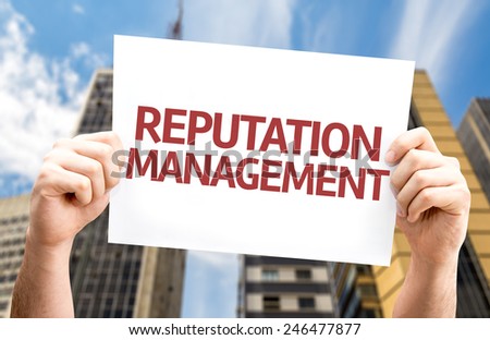 Reputation Management card with a urban background