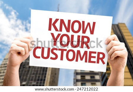 Know Your Customer card with a urban background