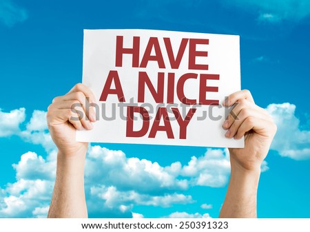 Have a Nice Day card with sky background