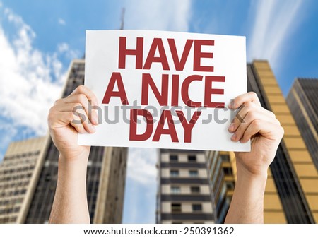 Have a Nice Day card with urban background