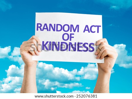 Random Act of Kindness card with sky background