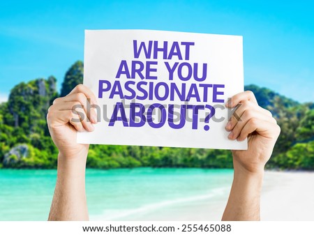 What Are You Passionate About? card with beach background