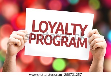 Loyalty Program card with colorful background with defocused lights