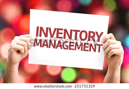 Inventory Management card with colorful background with defocused lights