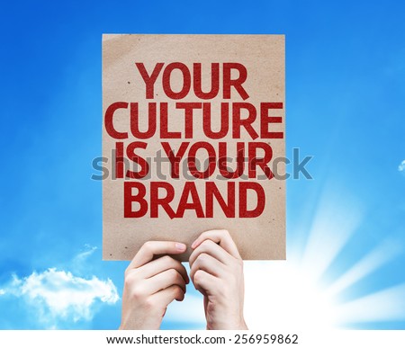 Your Culture is Your Brand card with sky background