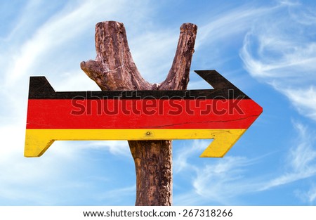 Germany Flag sign with sky background