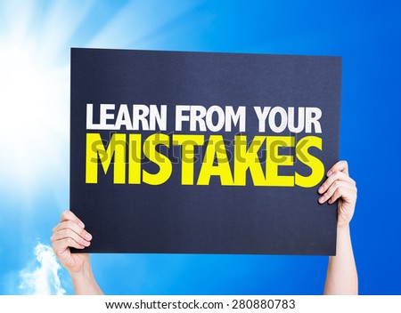 Learn From Your Mistakes card with sky background