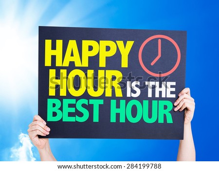 Happy Hour is the Best Hour card with a beautiful day