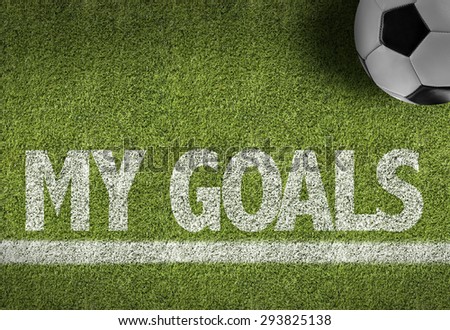 Soccer field with the text: My Goals