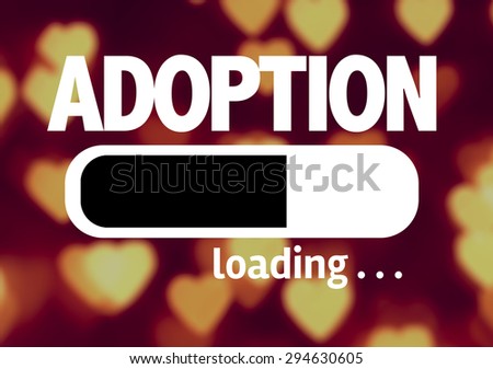 Progress Bar Loading with the text: Adoption