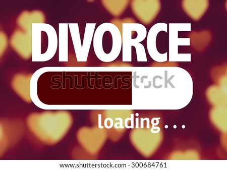 Progress Bar Loading with the text: Divorce