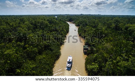 Aerial View of Amazon River in Belem do Para, Brazil