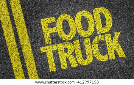 Food Truck written on the road