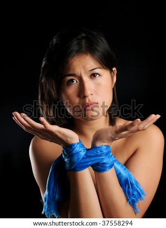 stock photo Asian girl tied up against her will Save to a lightbox 