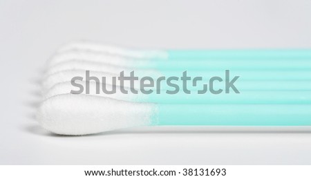Cotton swab used for cleaning ear