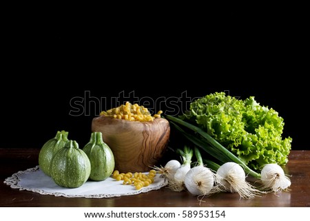 vegetables still life composition