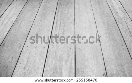White wooden plank. Perspective view