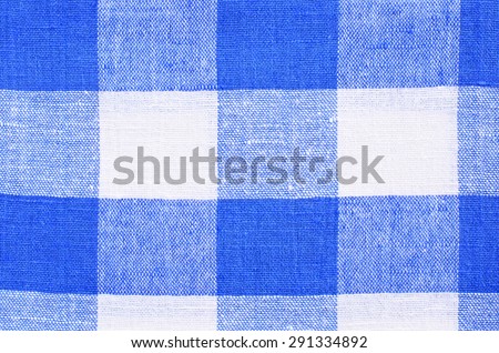 The background fabric in white and blue checks