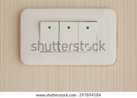 Press turn on/off electrical switch on the wallpaper