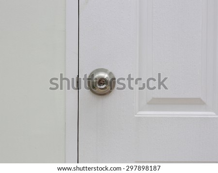 Blank sign on the door handle