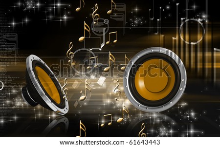 Find Stereo on Digital Illustration Of Car Stereo In Colour Background 61643443