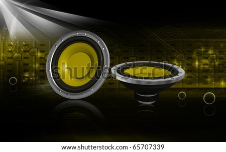 Find Stereo on Digital Illustration Of Car Stereo In Colour Background 65707339