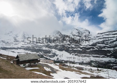 scenery between the way  to peak of Jungfrau (Top of Europe peak)