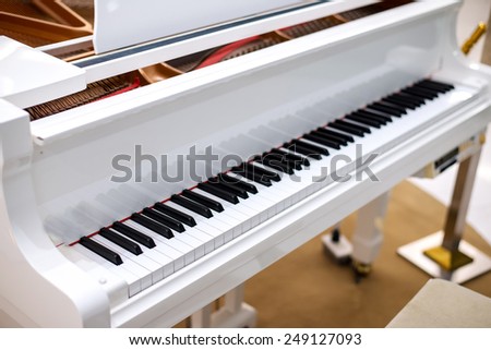 Beautiful white piano