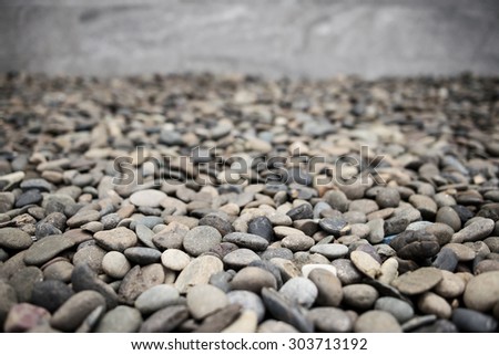 abstract background - color dry round reeble stones in selective focus