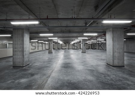 Interior of empty hall inside the factory
